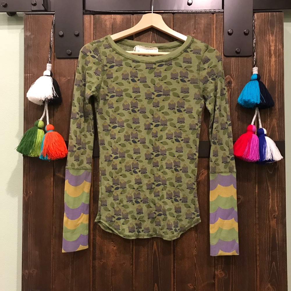 Scrapbook Floral Boho Psychedelic Thermal Top